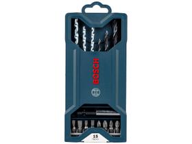 Jogo de Brocas e Pontas de Parafusar com 15 pecas X-Line BOSCH