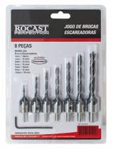 Jogo de Brocas Escareadoras (7 peças 1 chave) - Rocast