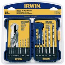 Jogo de Brocas HSS 1,5 a 10mm Com 15 Peças - 1865314 - Irwin