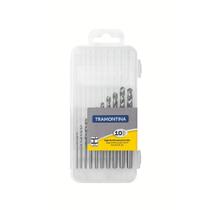 Jogo de Brocas HSS em Milímetros para Aço Tramontina DIN 338 10 Peças Jogo de Brocas HSS em Milímetros para Aço Tramontina DIN 338 10 Peças