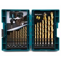 Jogo de Brocas Hss-tin Makita com 19 peças - D-67527 Jogo de Brocas Hss-tin Makita com 19 peças - D-67527