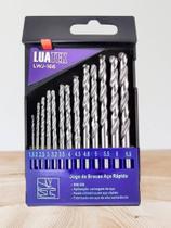 Jogo de Brocas Kit 13 Pçs 1.5 Mm a 6.5 Mm Aço Rápido Luatek