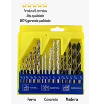 jogo de brocas kit 16 peças profissional jogo de brocas kit 16 peças profissional