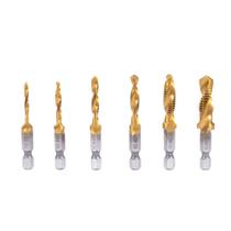 Jogo De Brocas Macho De Titânio Aço Rápido 6 Peças Rocast Jogo De Brocas Macho De Titânio Aço Rápido 6 Peças Rocast