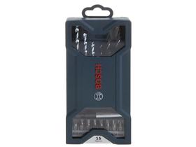 Jogo de Brocas Madeira/Pedra Bosch 15 Peças - Mini X-Line com Maleta