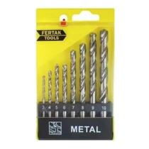 Jogo de Brocas Metal Aço Ferro 8 Peças FERTAK Jogo de Brocas Metal Aço Ferro 8 Peças FERTAK