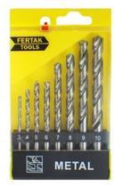 Jogo De Brocas Metal Com 08 Peças - Fertak Tools