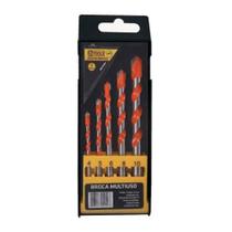 Jogo De Brocas Multiuso 5pcs Aço Rápido 4mm 5mm 6mm 8mm 10mm