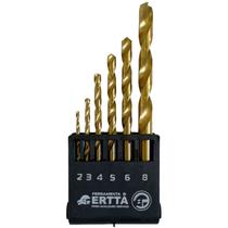 Jogo de Brocas P/ METAL 6 Pecas ACO 2/3/4/5/6/8mm
