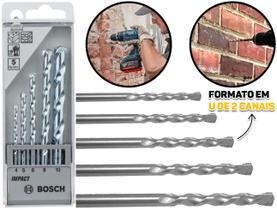 Jogo De Brocas Para Alvenaria E Concreto Ponta Em Metal Resistente Ao Desgaste 5 Peças 4 A 10mm