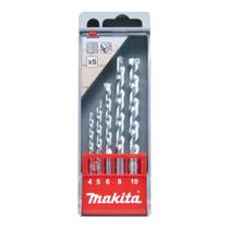 Jogo de brocas para concreto 4 a 10 mm com 5 peças - D-41040 - Makita