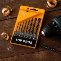 Jogo de Brocas para Madeira Aço Carbono 8 Peças 3mm a 10mm