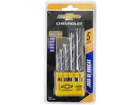 Jogo de Brocas para Madeira GM Chevrolet 5 Peças de 4 a 10mm GM3