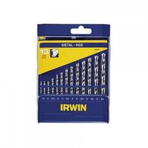 Jogo de Brocas para Metal 1,50 a 6,50mm 13 Peças Irwin Jogo de Brocas para Metal 1,50 a 6,50mm 13 Peças Irwin
