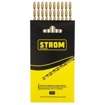 Jogo de Brocas para Metal 4,5mm com 10 peças - DRL-18 - Strom