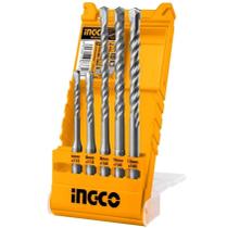 Jogo de Brocas SDS Plus Com Estojo Ingco com 5 Peças AKD2052 Jogo de Brocas SDS Plus Com Estojo Ingco com 5 Peças AKD2052