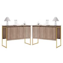 Jogo de Buffets Modernos Verona Affara Dourado