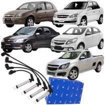 Jogo de Cabo de Velas Gm Agile Celta Corsa Classic Cobalt Montana Meriva Spin 1.0 1.4 1.6 1.8 8v Delphi