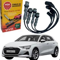 Jogo de Cabo de Velas Original NGK STV25 Audi Volkswagen