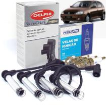 Jogo De Cabos Velas 1.8 Flex Gasolina Kit Nova Corsa 2002 A 2010 Kit1109