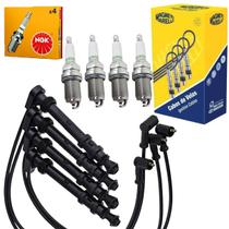 Jogo De Cabos + Velas Ignição Palio Siena Strada 1.6 16v Mpi
