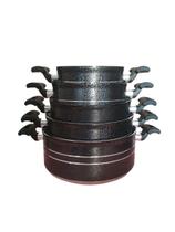 Jogo de caçarola 16/24 Alusol Aluminio Preta Craquelada Jogo de caçarola 16/24 Alusol Aluminio Preta Craquelada