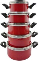 Jogo de caçarola com tampa de vidro do número 16a24