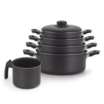 Jogo de caçarolas antiaderente 4 peças Preto Nacional Jogo de caçarolas antiaderente 4 peças Preto Nacional