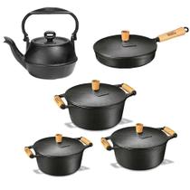 Jogo De Caçarolas, Chaleira E Frigideira De Ferro - Panela Mineira