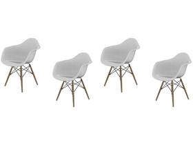Jogo de Cadeiras de Polipropileno Empório Tiffany Eames Arm 4 Peças