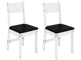 Jogo de Cadeiras para Cozinha Estofada - Poliman Móveis Milano M01050 2 Peças