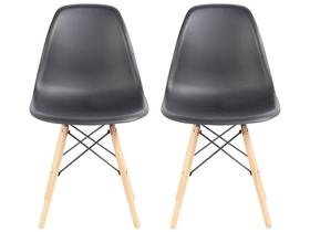 Jogo de Cadeiras Pé Palito Assento Preto EAM-PR1