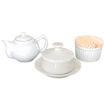 Jogo de Café e Chá Mesa Posta - Bule Chaleira 400ML, Açucareiro 250ML e Manteigueira Pires Jogo de Café e Chá Mesa Posta - Bule Chaleira 400ML, Açucareiro 250ML e Manteigueira Pires