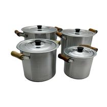 Jogo de Caldeirão em Alumínio Grosso Hotel Restaurante 4 Pçs 16, 20, 22 e 24 cm Jogo de Caldeirão em Alumínio Grosso Hotel Restaurante 4 Pçs 16, 20, 22 e 24 cm