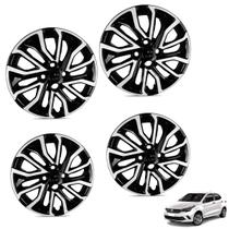 Jogo de Calota Argo Cronos 2022 Aro 14 Cubo baixo Preto e Prata Jogo de Calota Argo Cronos 2022 Aro 14 Cubo baixo Preto e Prata