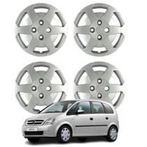 Jogo de Calota Aro 14 Meriva 2003-2012 Cubo Baixo Prata