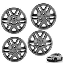 Jogo de calota aro 14p grafite mod kwid intense 2018/20 - general car - kit-61137