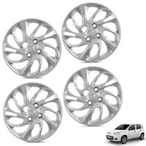 Jogo de calota aro 14p prata mod uno attractive 2015/16 - general car - kit-61113