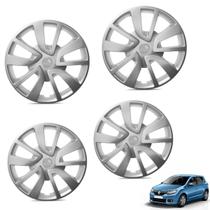 Jogo de calota aro 15a prata mod sandero/logan 2014/20 - general car - kit-61140