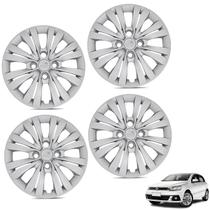 Jogo de calota aro 15p prata mod gol g7 2017/18 - general car - kit-61128