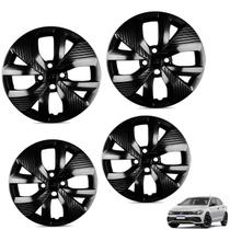 Jogo de calota aro 15p preto brilho polo track 2021/24 - general car - kit-61136