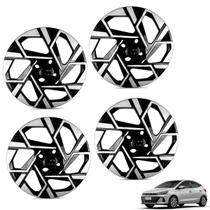 Jogo de calota aro 15p preto/prata hb20 / hb20s 2024 - general car - kit-61132