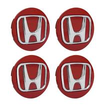 Jogo de Calota Central 69mm Honda New Civic Vermelha com Cromada Jogo de Calota Central 69mm Honda New Civic Vermelha com Cromada
