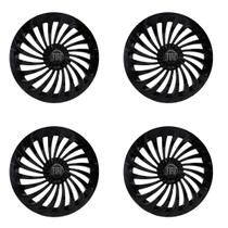 Jogo de calota esportiva 14 twister preta argo cronos mobi