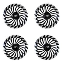 Jogo de calota esportiva 14 twister preta crome etios yaris