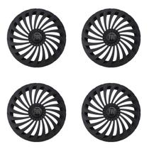 Jogo de calota esportiva 15 twister preto fosco argo cronos