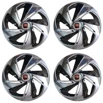 Jogo de calota esportiva aro 13 nitro x graphite black + emblema de alumínio fiat vermelho Jogo de calota esportiva aro 13 nitro x graphite black + emblema de alumínio fiat vermelho