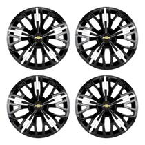 Jogo de calota esportiva aro 13 triton sport black chrome + emblema de alumínio gm preto Jogo de calota esportiva aro 13 triton sport black chrome + emblema de alumínio gm preto