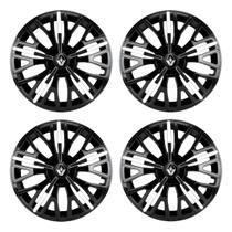 Jogo de calota esportiva aro 13 triton sport black chrome + emblema resinado renault Jogo de calota esportiva aro 13 triton sport black chrome + emblema resinado renault