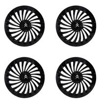 Jogo de calota esportiva aro 14 twister preta c3 c4 picasso